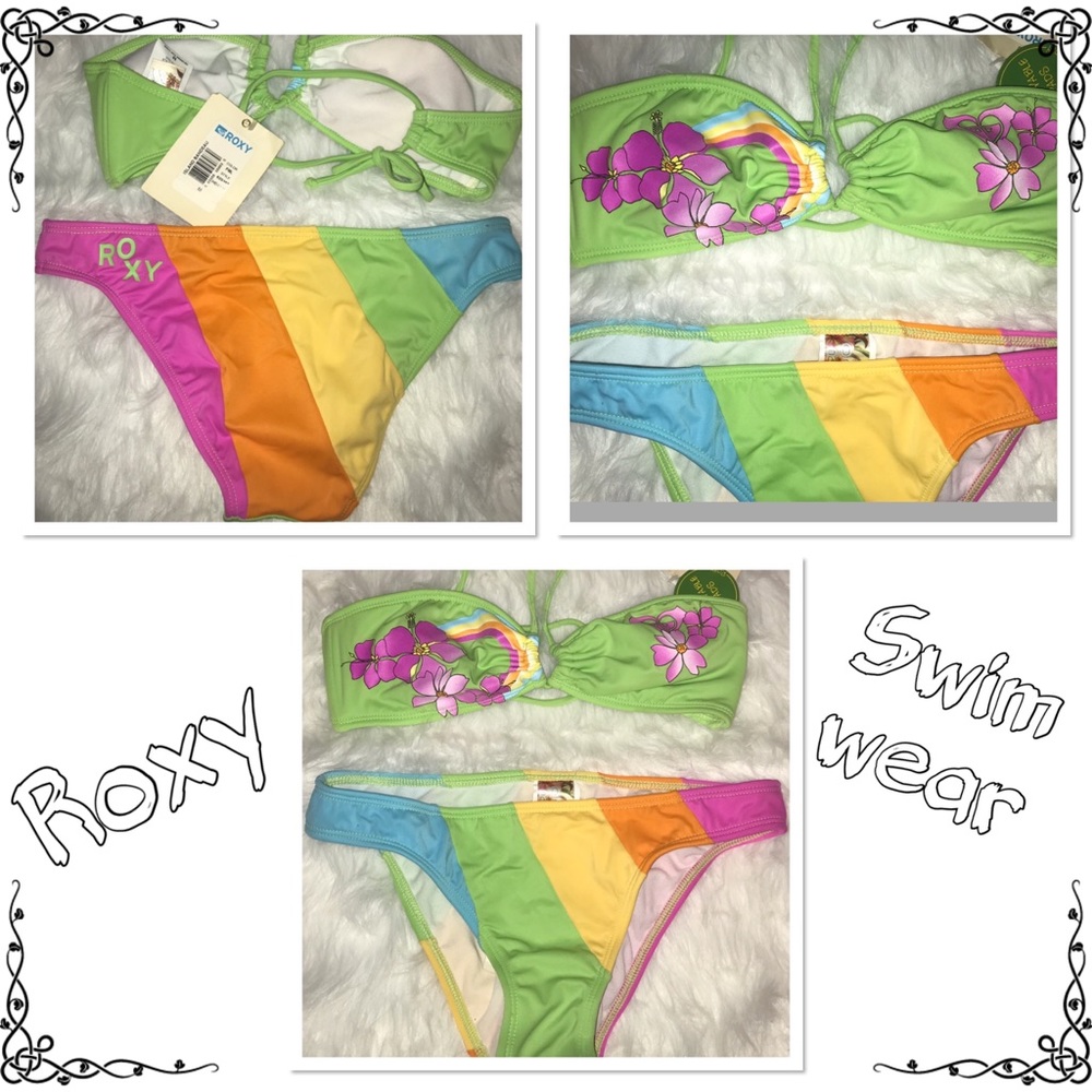 ✨NWT Roxy Swimwear Top & Bottom Bikini Size (M) ✨